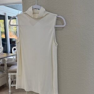 Club Monaco Cream Sleeveless Blouse